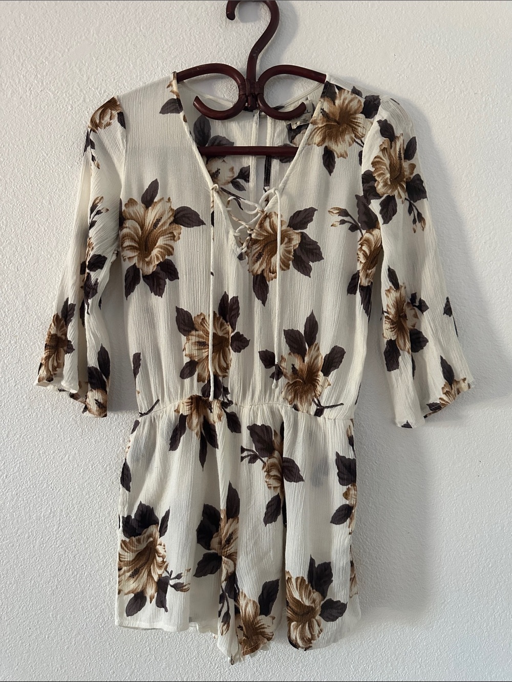 O’NEILL Floral Gauzey Shorts Romper, size Small